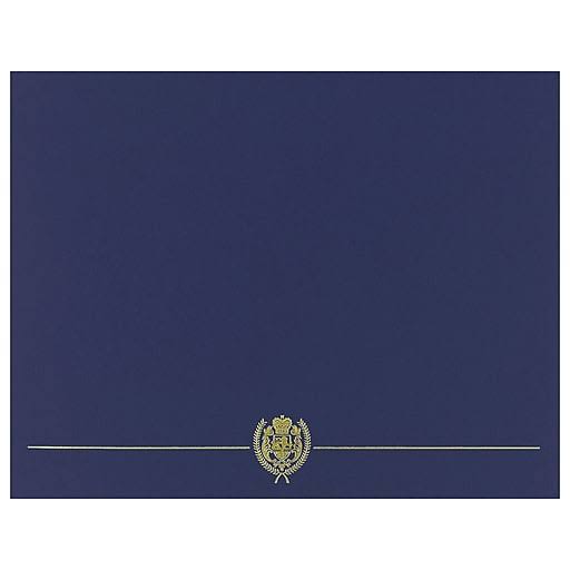 Certificate cover - navy (pack of 50) I761