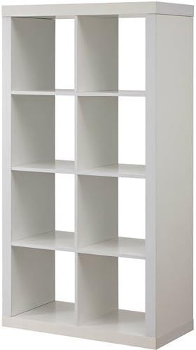 8 Cube Storage Organizer Bookcase White Q42313