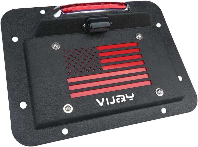 Spare Tire Delete License Plate Relocation Kit with Third Brake Light A6121