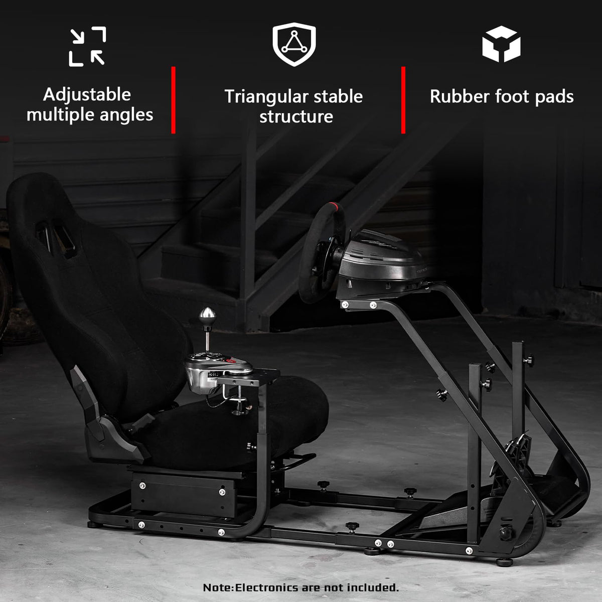 Racing Simulator Cockpit with Ergonomic Gaming Seat Q92670
