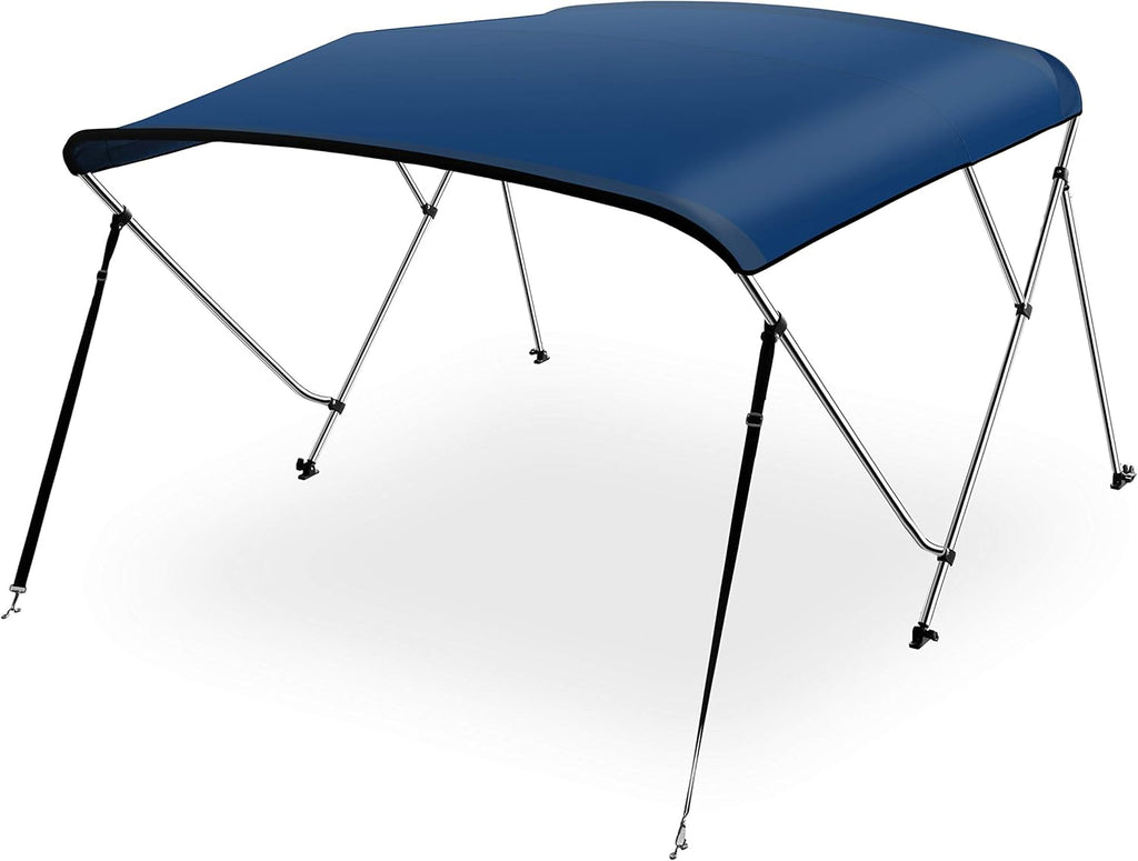 Waterproof 54-60 W 3 Bow Boat Bimini Top Canvas Sun Shade with Storage Boot D118