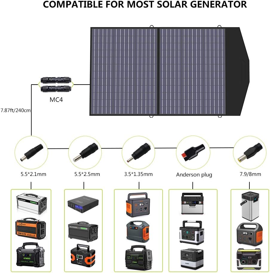 Portable Power Station 300W with 100W Foldable Solar Panel L1202