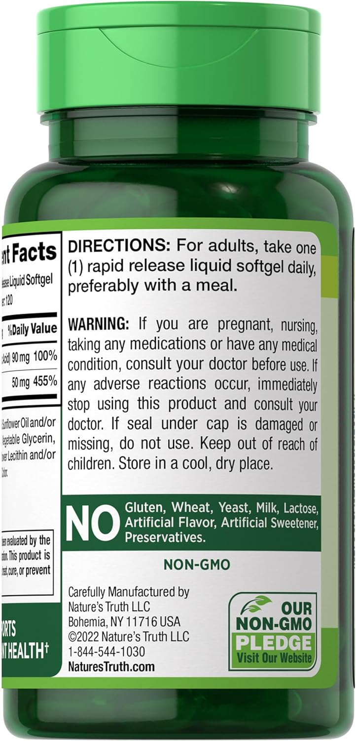 Zinc with Vitamin C 50mg 120 Softgels Supplement S2047