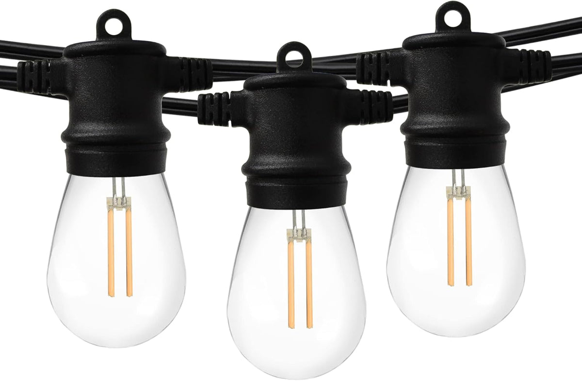 2 Pack 48ft Outdoor String Lights with 2W Shatterproof LED Bulbs V288570