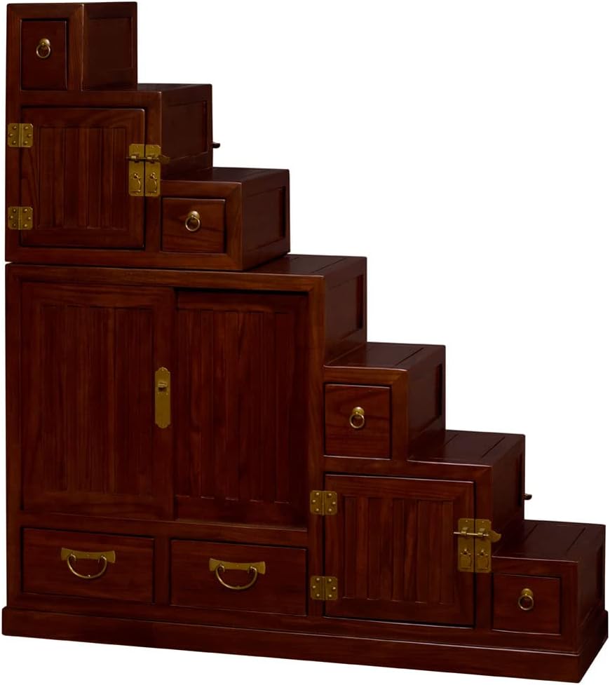 Mahogany Finish Asian Cabinet J23798
