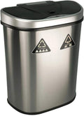 Motion Sensor Trash Can, Extra Large, Silver J556