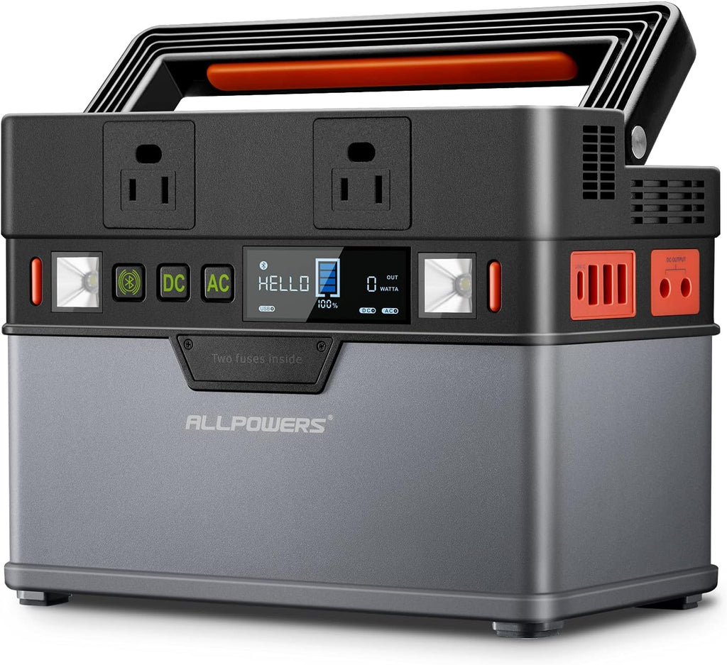 Portable Power Station 300W with 100W Foldable Solar Panel L1202