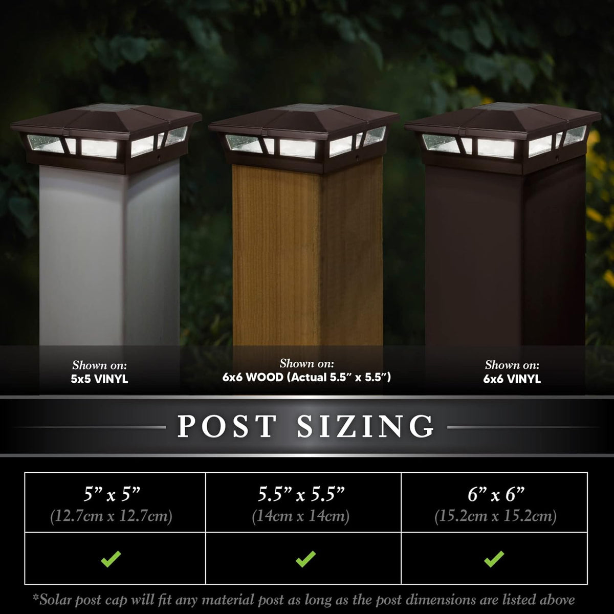 6x6 Brown Aluminum Solar Post Cap V32584