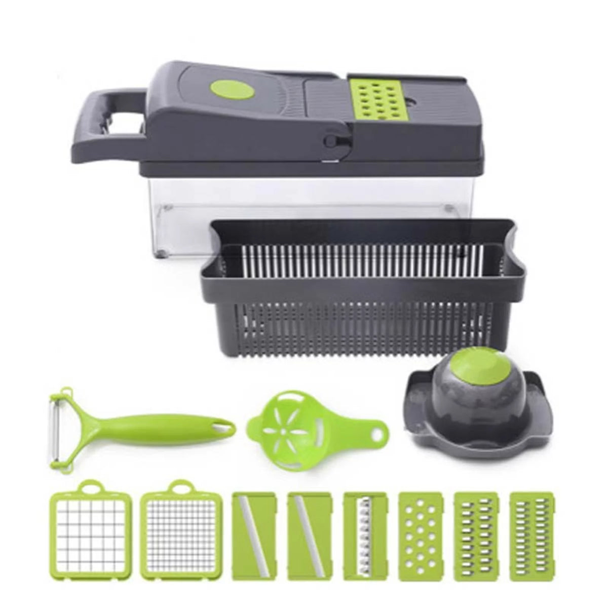 Food Chopper 8 Blade Vegetable Slicer with Container X97706