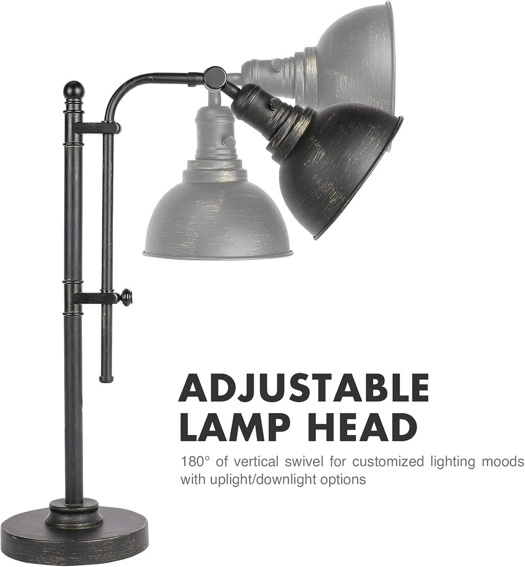 Black Adjustable Metal Desk Lamp T578899