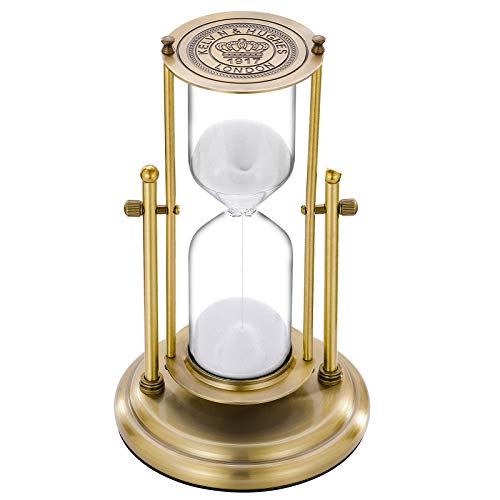 Large Antique Brass Rotating Sand Timer E163150