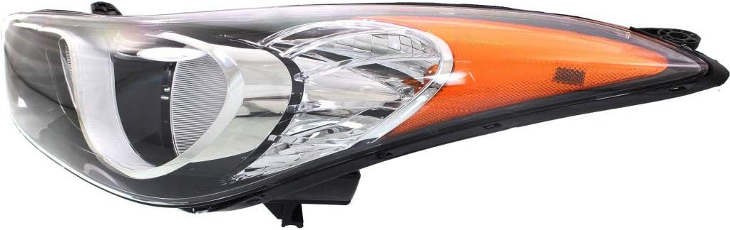 Hyundai Elantra Headlight Assembly Driver Side Black Housing W5395