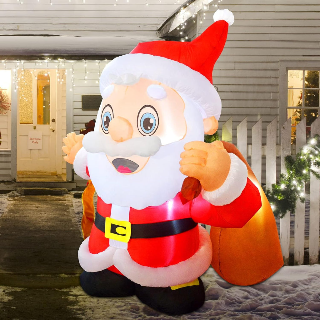 6.5 FT Santa Claus Christmas Inflatables with LED Lights R3061