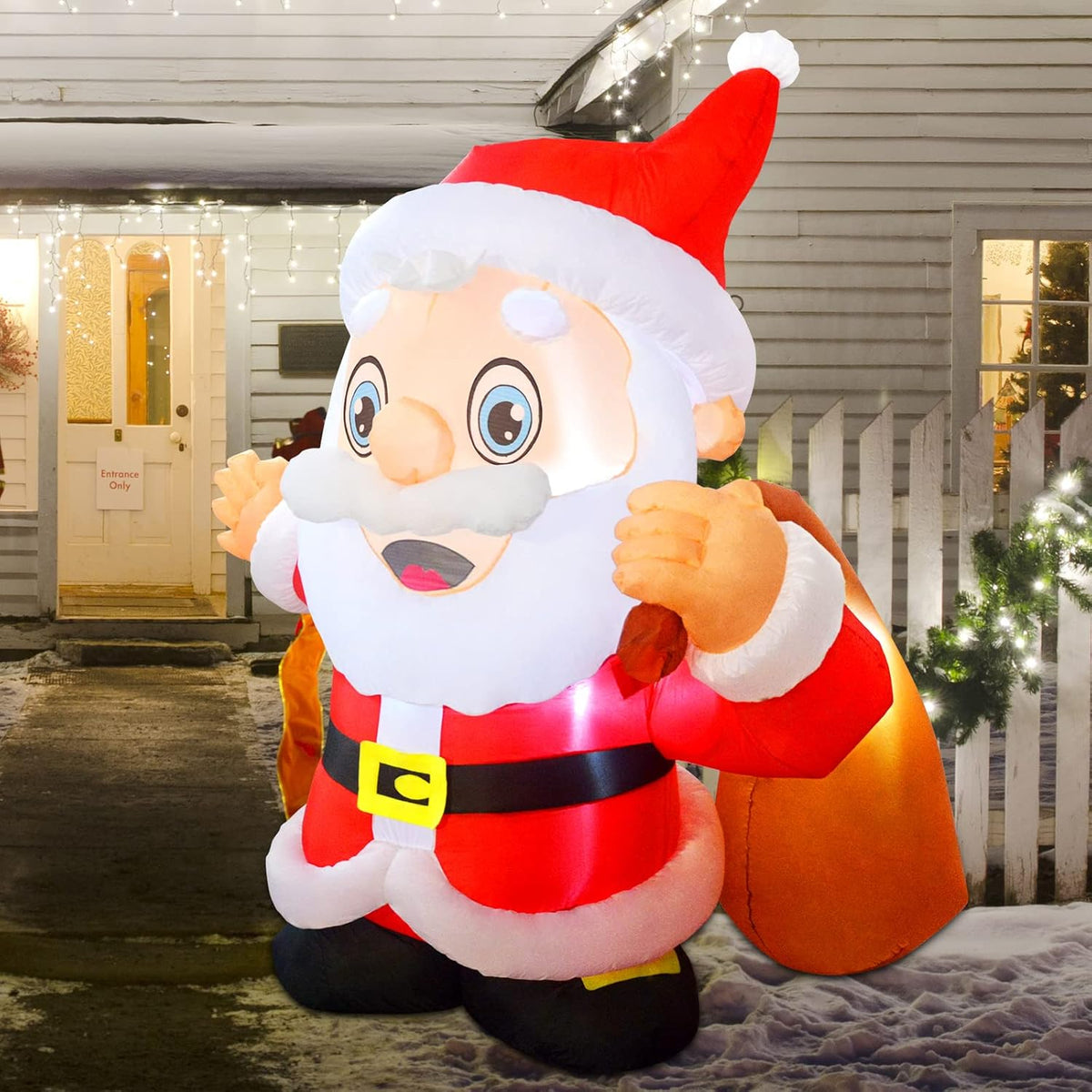 6.5 FT Santa Claus Christmas Inflatables with LED Lights R3061