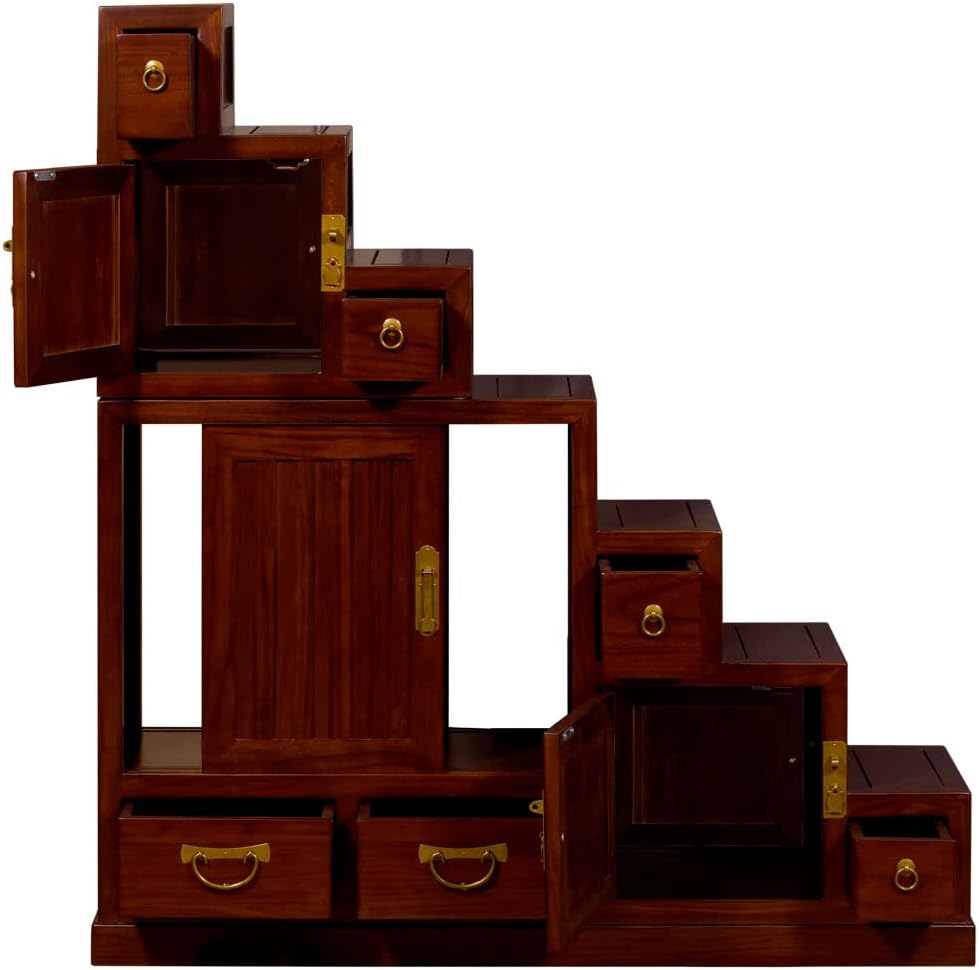 Mahogany Finish Asian Cabinet J23798