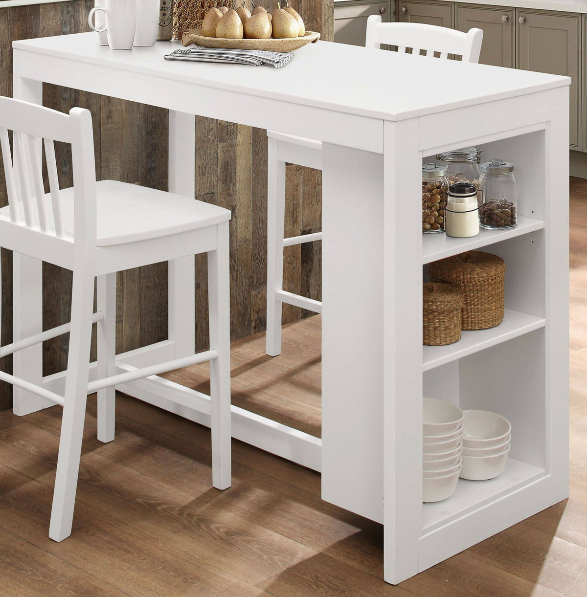 White Counter Height Dining Table I735