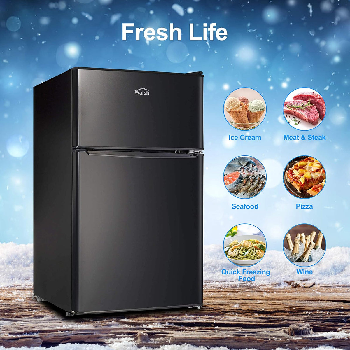 3.1 Cu.Ft Black Compact Refrigerator Y6623