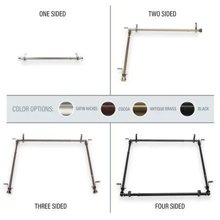 Cap Multi Angle Ceiling Rod 48-84 inch Satin Nick G25514