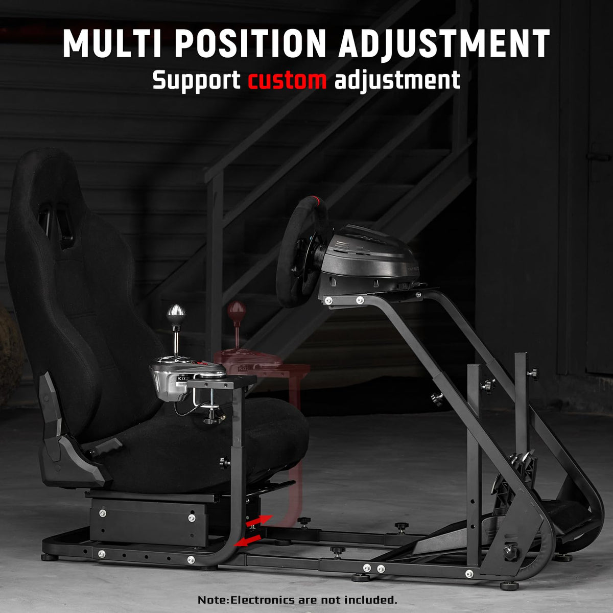 Racing Simulator Cockpit with Ergonomic Gaming Seat Q92670