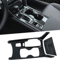 ABS Carbon Fiber Style Gear Shift Panel Cover Water Cup Holder Cover Interior Trim L28112