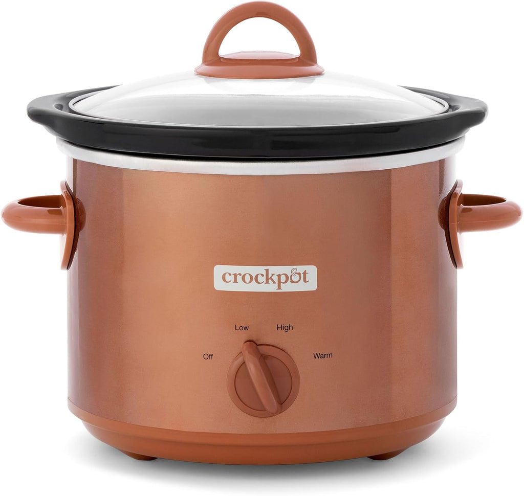 3 Quarts Manual Slow Cooker with Removable Stoneware Bowl I78297