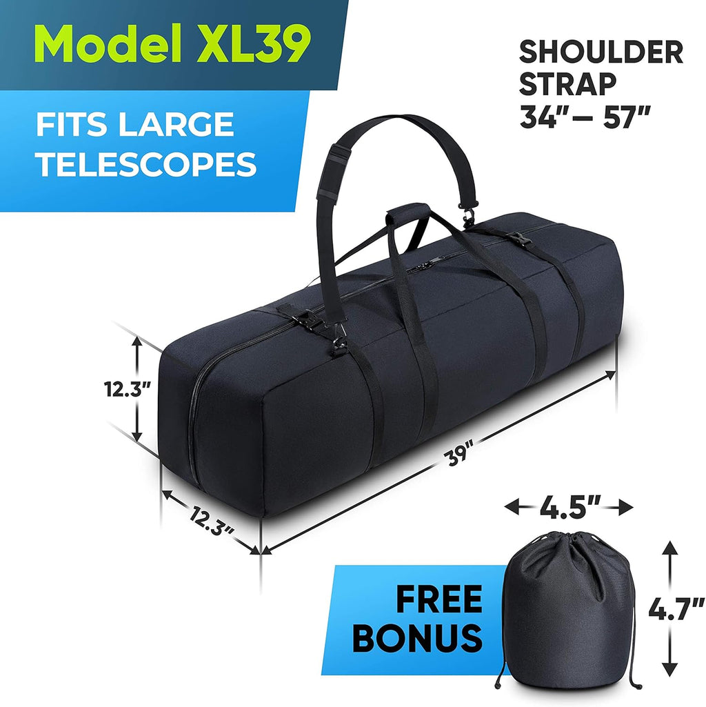 Shock-Absorbent Telescope Carrying Case with Adjustable Shoulder Strap E43019