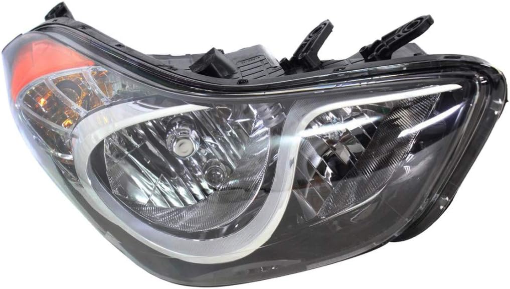 Hyundai Elantra Headlight Assembly Driver Side Black Housing W5395