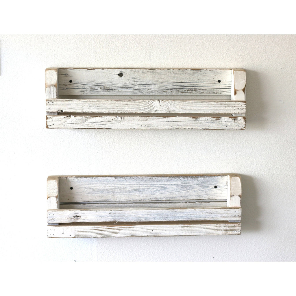Black Slatted Shelves Set of 2 D251