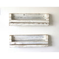 Black Slatted Shelves Set of 2 D251