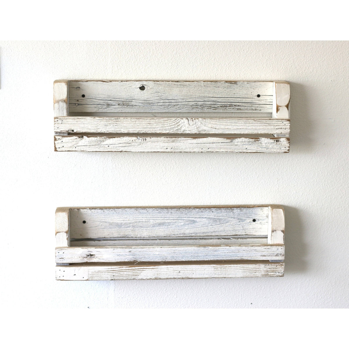 Black Slatted Shelves Set of 2 D251