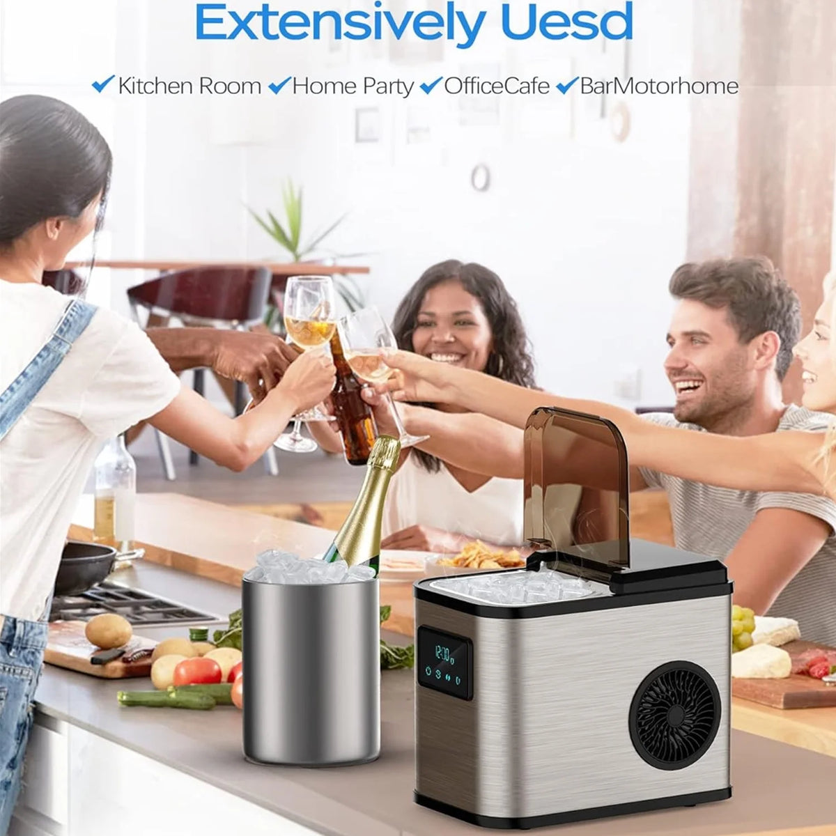 Portable Countertop Ice Maker 28Lbs/24H Self-Clean R64751