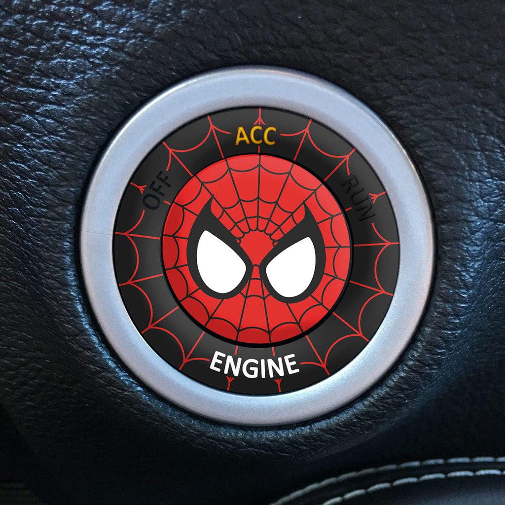Engine Start Stop Button Overlay Ruby Red Sticker Emblem V4411
