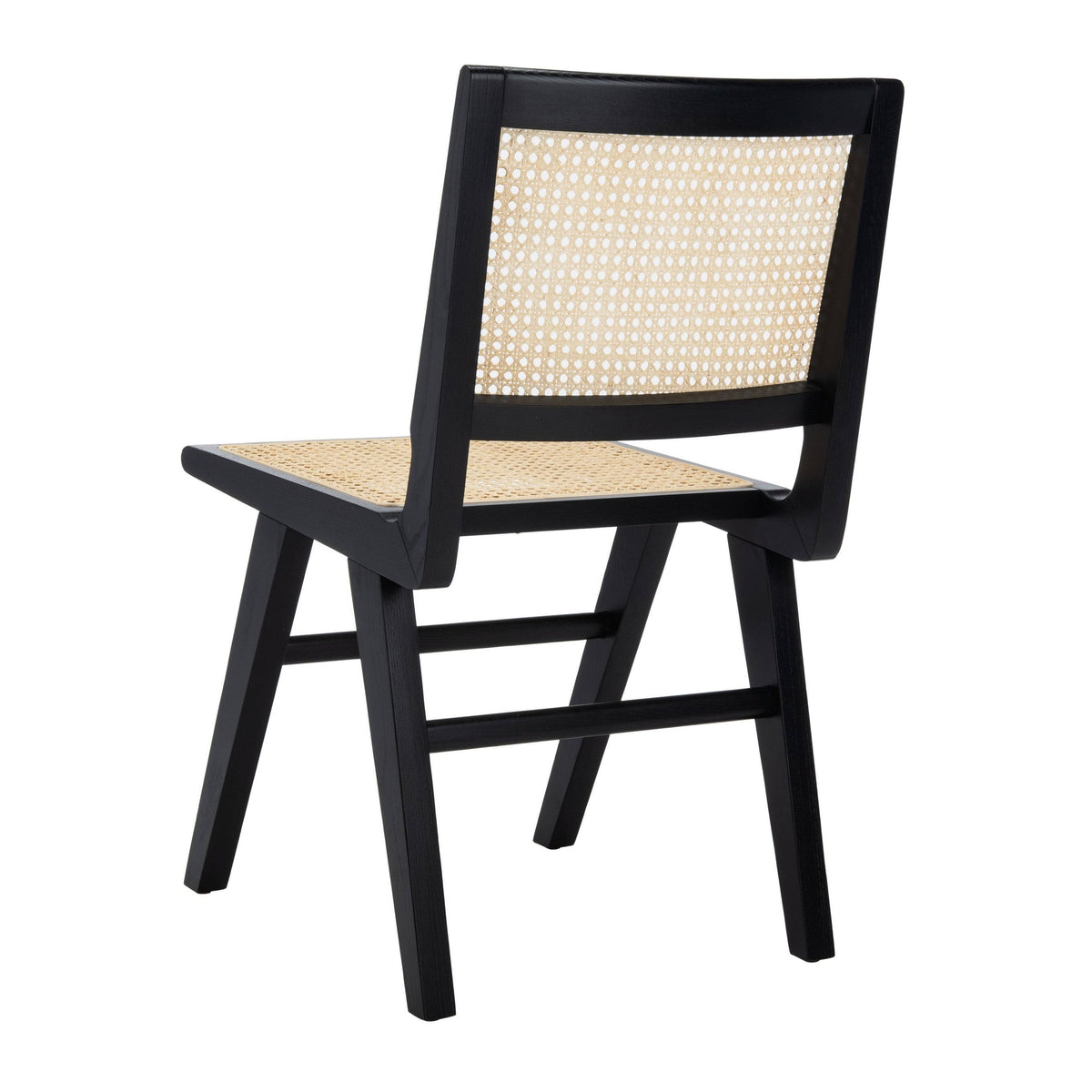 Black Natural Cane Dining Chair Set of 2 D245720