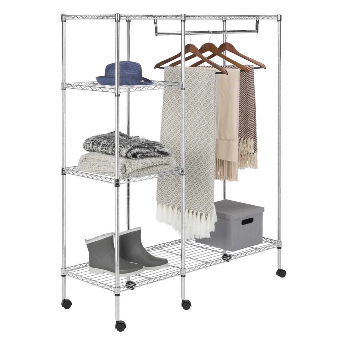 Chrome Wire Adjustable Garment Rack E5418