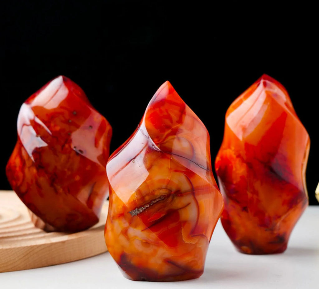 Red Agate Crystal Tower O985