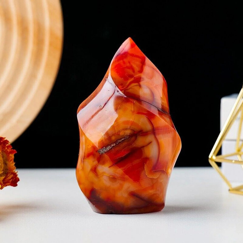 Red Agate Crystal Tower O985