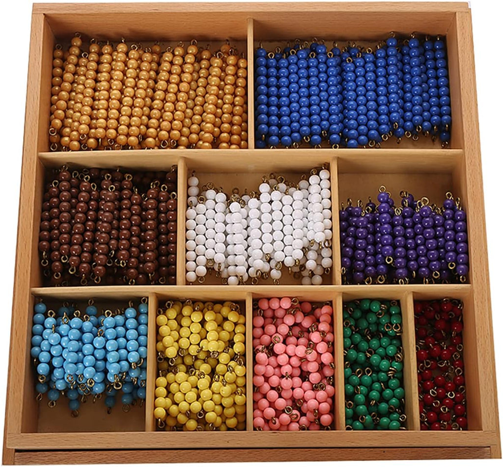 Montessori Math Materials Bead Decanomial with Box Q4132