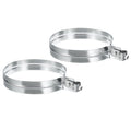 2Pcs Galvanized Steel Worm Gear Duct Clamps Q4402