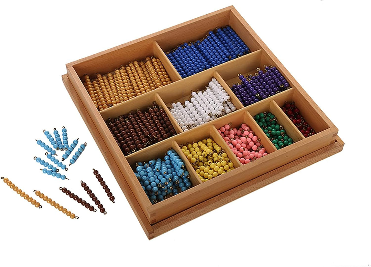 Montessori Math Materials Bead Decanomial with Box Q4132