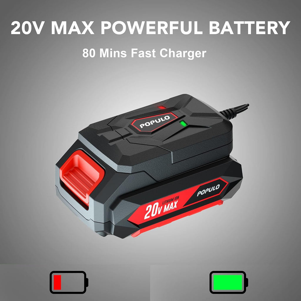 20V Cordless Leaf Blower with 2.0Ah Battery and Fast Charger D735860