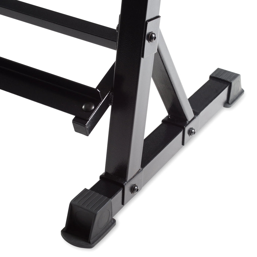 550-Pound Rubber Hex Dumbbell Set with Rack J35867