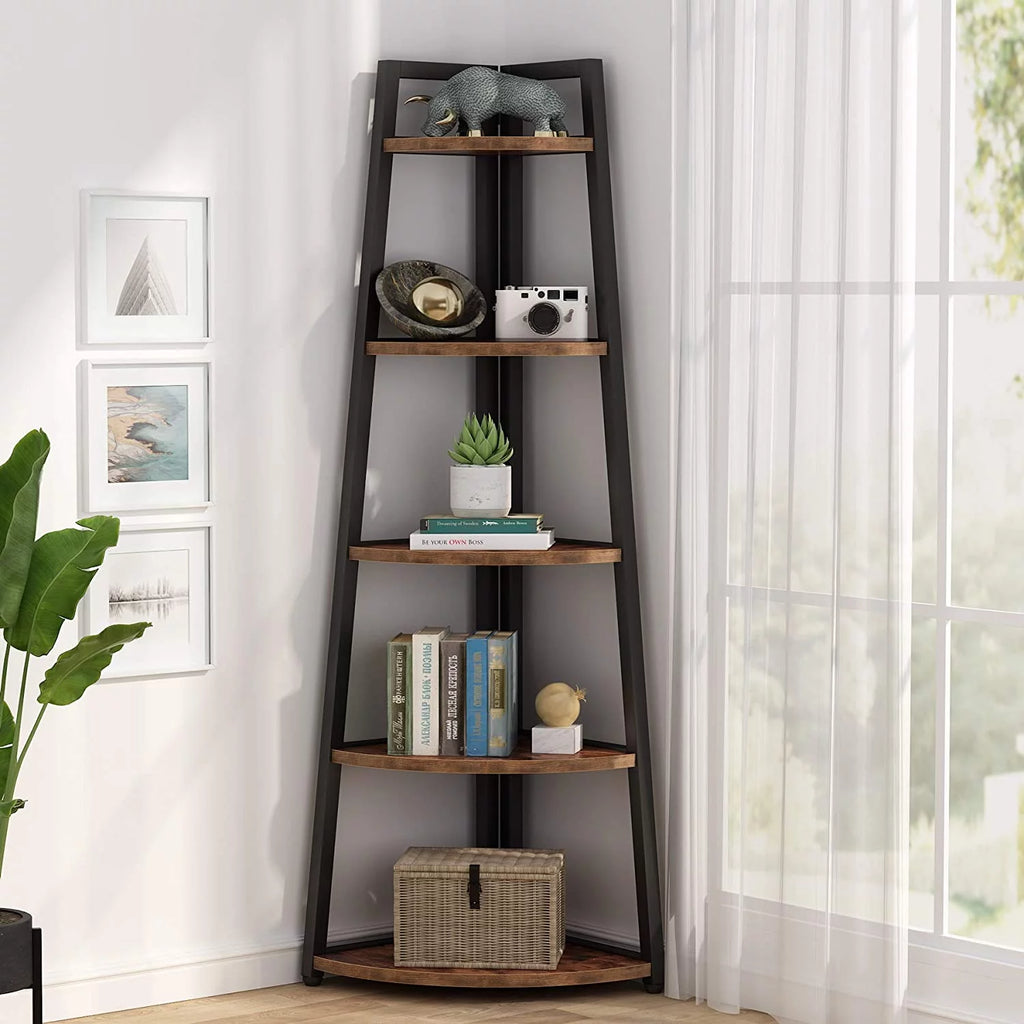 70 inch 5 Tier Corner Bookshelf F50030