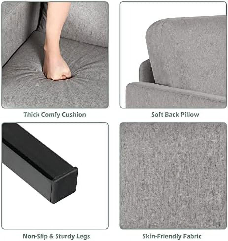 Light Grey 3 Seat Sectional Sofa Y51605