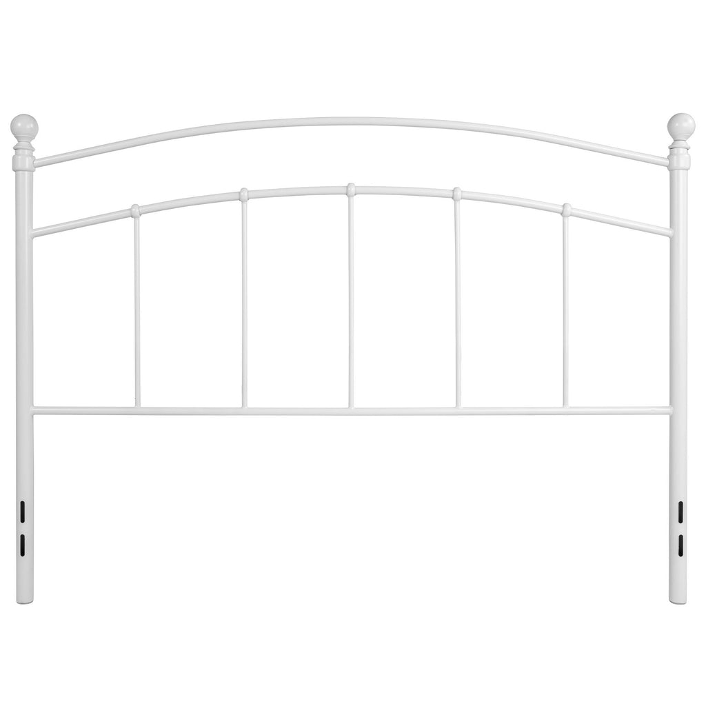 Queen Size White Open Vertical Headboard C35996