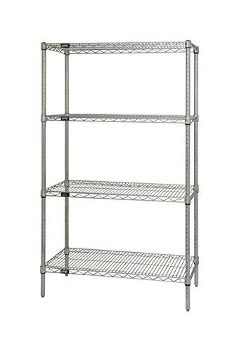304 Stainless Steel 4-Shelf Wire Shelving Unit D89567
