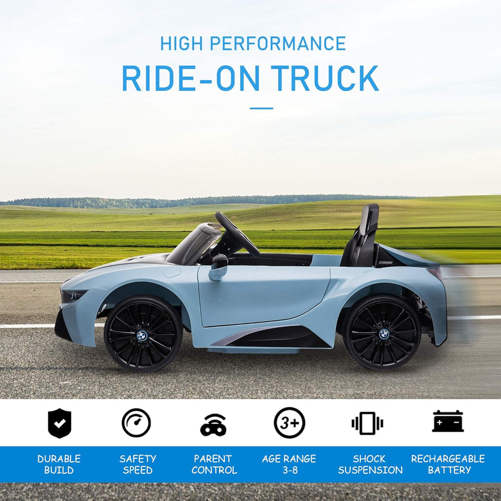 Blue BMW I8 Coupe Electric Kids Ride-On Car 6V Battery Powered Toy with Remote Control Q861524