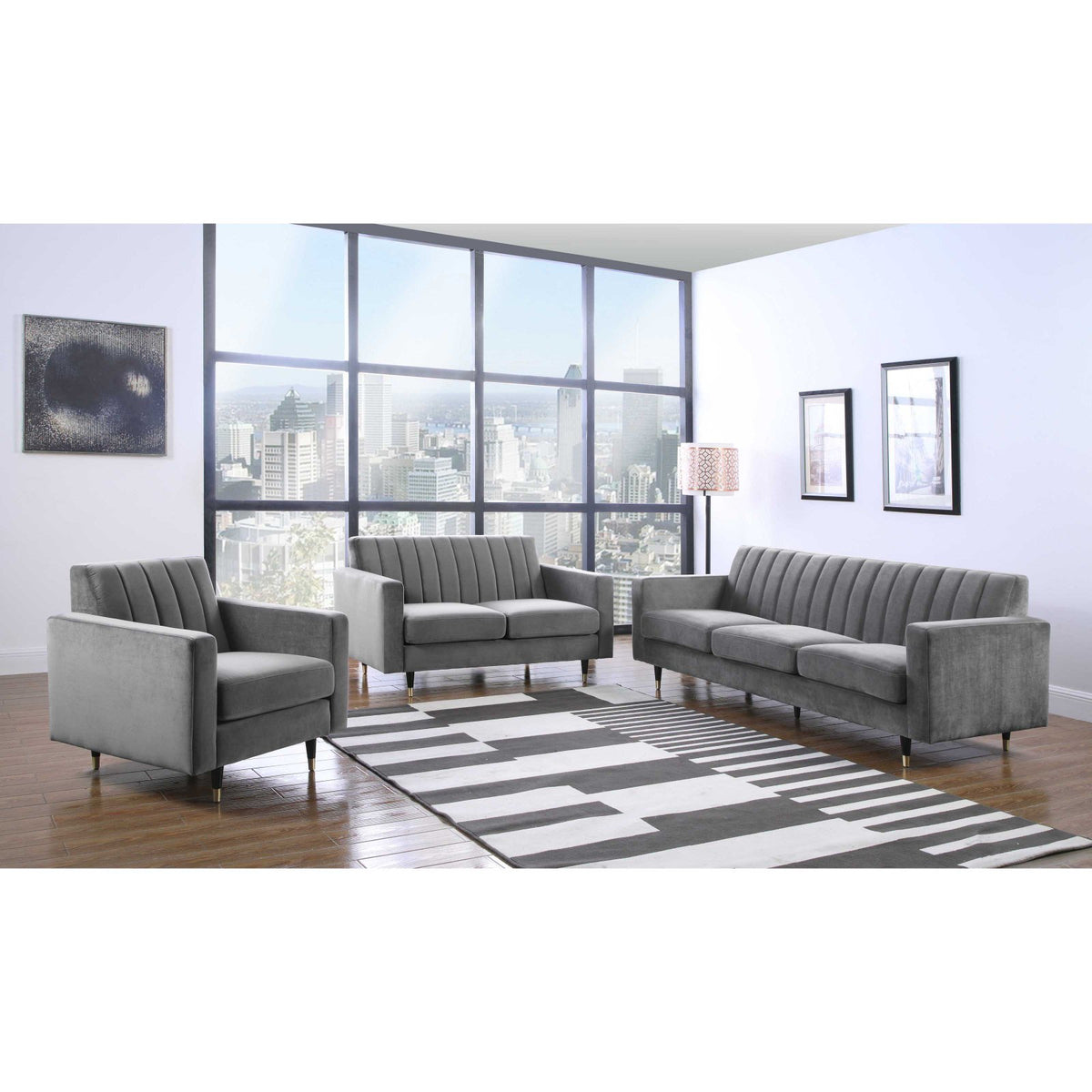 Olive Velvet Accent Chair D819