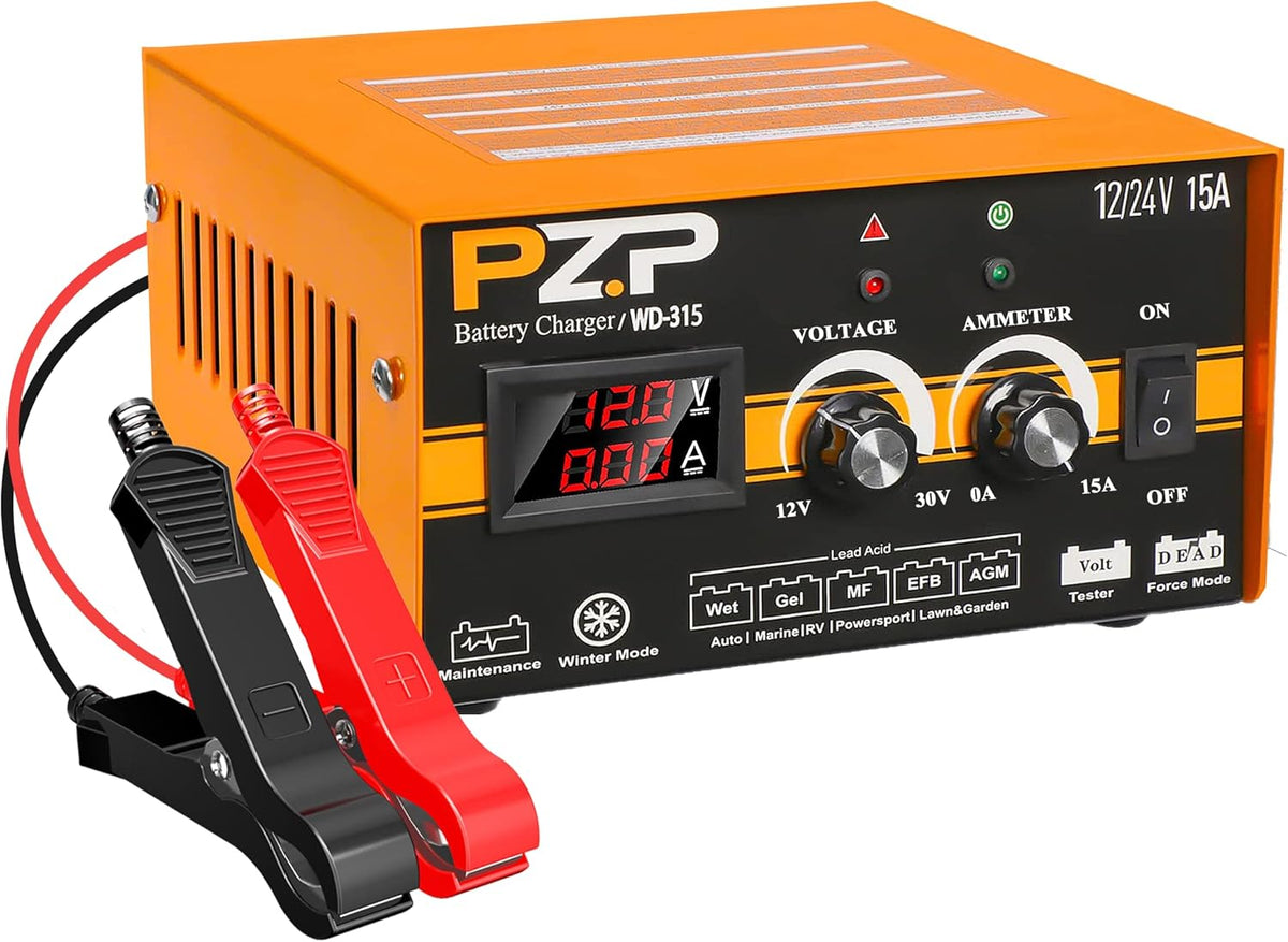 Manual Battery Charger 12V/24V Automotive Car Truck Boat Battery Chargers Maintainer Trickle Charger Z9424