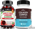 Apple Cider Vinegar Gummies with B Complex Vitamins and Hydrolyzed Collagen Peptide Capsules S2325