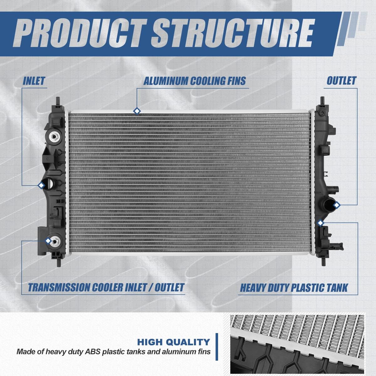 1-Row Cooling Radiator Aluminum Core R6073